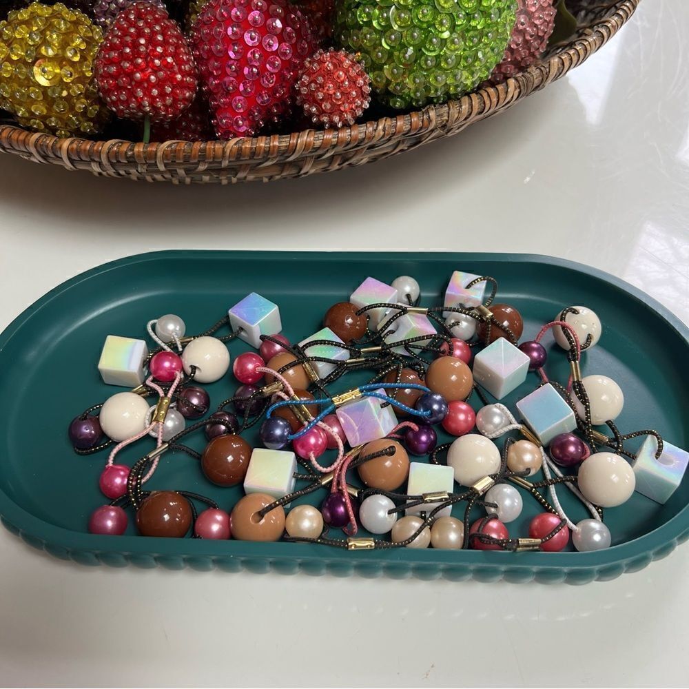 31 Piece Lot of Vintage 1990s Knocker Ball Cube Elastic Scrunchies